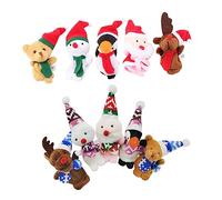 Toddmomy 10 Piezas Muñecos de Dedo para Títeres Navideños Decorativos para Cuentos para Bebés y Preescolares