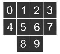 Toddmomy 10 Piezas Plantillas Para Pintar NúMeros En Aerosol Reutilizables Plantillas De NúMeros Para Manualidades DecoracióN Paredes Diy 4X3 Pulgadas