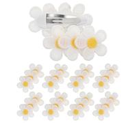 Toddmomy 10 pinzas para el cabello con forma de margarita, pinzas con broche de flor, pasador vintage de girasol, agarre antideslizante para niñas, mujeres, novias, accesorios de boda,