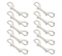 Toddmomy 10 Unidades Mosquetón para Mascotas de Aleación de Zinc con Doble Cabeza y Puntos de Sujeción Flexibles para Correas de Perros en Hogares con Múltiples Mascotas