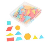 Toddmomy 100 Piezas Piezas Geométricas Educativas para Reconocimiento de Material Didáctico para Aprender Geometría y Matemáticas Escuela para Desarrollo Cognitivo