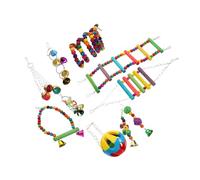 Toddmomy 10piezas Columpio De Juguete para Pájaros De Madera Soporte De Percha para Jaula De Juguete Masticable para Pájaros para Decoración De Jaulas De y para Periquitos