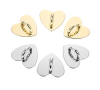 Toddmomy 12 Hebillas Autoadhesivas Forma de Corazón para Funda de Teléfono Móvil Accesorios para Manualidades 12 Piezas Metal Dorado y Plateado Ideales para Personalizar Fundas y DIY