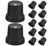 Toddmomy 12 perillas de volumen y tono para guitarra eléctrica, eje de 6 mm, tapa de interruptor de potenciómetro, perillas de mezclador de plástico, botón de control de bajos.