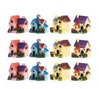 Toddmomy 12 Piezas Figura Decorativa de Mini Casa para Jardín con Diseño de Vivienda Rural para Micro Paisajes y Embellecimiento al Aire Libre
