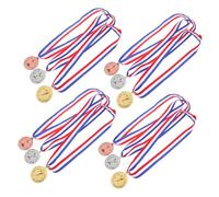 Toddmomy 12 Piezas Medallas de Metal para Adultos Acabados Plata y Bronce con Cintas para Competencias Deportivas Eventos Escolares y Actividades Jardín de Infancia Resistentes y Duraderas