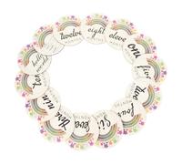 Toddmomy 14 piezas Tarjetas Mensuales de Madera para Accesorio para Fotos de Crecimiento Souvenir Recién Nacido Diseño para Registrar y Momentos Especiales