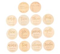 Toddmomy 14piezas Tarjetas De Mensuales Para Bebés Accesorios De Fotografía De De Embarazo De Madera