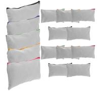 Toddmomy 15 Piezas Bolsa de Lápices de Lona para Sublimación, Diseño DIY | Cierre de Cremallera, Formato Portátil, Apta para Viaje y Uso Creativo, Tono Mixto Color Aleatorio