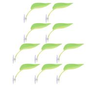 Toddmomy 15 Plataformas de Hojas de plástico para Reptiles: Lugar de Descanso con Forma de Hoja para Reptiles, decoración de hábitat de Rana con Ventosa - Accesorios para Tanque de Rana arbórea