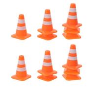 Toddmomy 16 Mini Conos de construcción: Juego de Conos de tráfico - Pequeñas señales de Seguridad Vial y barricadas - Juguetes didácticos para Fiestas y construcción