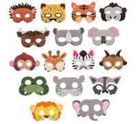 Toddmomy 16Piezas Máscaras de Fiesta de Animales para Papel Máscaras Decorativas para Cumpleaños y Cosplay Fáciles de Usar y Ligeras Mejoran el Fiesta