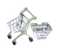 Toddmomy 1juego Cesta De para Niño Carrito De Supermercado De Plástico Accesorio para Casa De Infantiles La Interacción Social