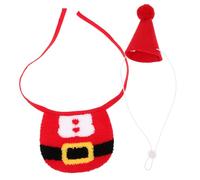 Toddmomy 1juego De Sombrero y Babero De Navidad para Disfraz De Fiesta Navideña para Accesorios Decorativos para Celebraciones De Navidad y Cumpleaños