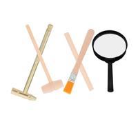 Toddmomy 1juego Herramientas De Arqueología Infantil Set De Excavación con Martillo Cincel Cepillo y Lupa para Proyectos De Stem y Juego De rol