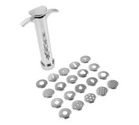 Toddmomy 2 Juegos Extrusora de Arcilla con Discos de Patrones, Extrusora de Pasta de Azúcar, Acero Inoxidable, 9,60x5,50x2,50cm, Plata, para Arcilla Polimérica y Fondant, Manualidades