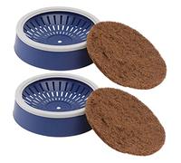Toddmomy 2 Juegos Nido Palomas con Cuencos de Plástico y Cojines de Reutilizables Transpirables y Duraderos para Palomas y Tórtolas Accesorios para Aves Domésticas