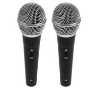 Toddmomy 2 micrófonos de plástico de utilería, micrófonos de Juguete realistas para niños, Ideales para Practicar el Habla, Karaoke, Cantar, Bailar, Navidad y cumpleaños.