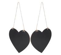 Toddmomy 2 Mini Pizarras Negras en Forma de Corazón, de Doble Cara, Portátiles, para Mensajes, Decoración del Hogar, Jardín, Bodas y Fiestas