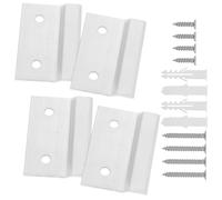 Toddmomy 2 Pares de Colgadores de Cuadros Aluminio Grapas Francesas Forma de Z Soporte Seguro para Marcos Pesados Espejos Estantes y Pizarras Blancas Instalación Rápida para Decoración