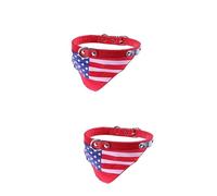 Toddmomy 2 Piezas Babero para Perros Collar De Perro Patriótico del 4 De Julio Vendaje Triangular Bufanda Collar De Bandana para Pañuelo para Rojo