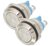Toddmomy 2 piezas Botón Timbre Puerta Reemplazo Cobre Niquelado Pulsador Momentáneo Resistente Fácil Instalación para Timbres Cableados Exteriores y Interiores