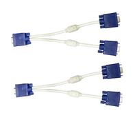 Toddmomy 2 Piezas Cable Divisor Vga Adaptador Splitter Macho Doble Hembra Cable Video Vga para Duplicación Pantalla LCD Transmisión Estable con Recubrimiento Abs Flexible