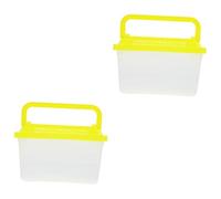 Toddmomy 2 Piezas Caja de Transporte para Tortugas y Reptiles Tanque de Alimentación de Resistente y Transparente Acuario Portátil con Tapa para Mascotas Pequeñas para Tortugas Peces y