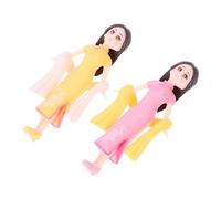 Toddmomy 2 Piezas Chica Cheongsam Hecha a Mano Muñeca para El Hogar Muñeca Cheongsam Artística Chicas Hablador Estatuilla De Niña China Estatuillas Chinas Decoración De Oficina Resina