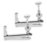 Toddmomy 2 Piezas Clavijas De Afinación De Violín Cuello De Violín Clavija De Violín Sintonizadores De Violín Reposabrazos De Violín Funda Para Mentonera De Violín Silver Acero Inoxidable