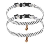 Toddmomy 2 Piezas Collar de Boda Ajustable para Perro Collar de Perro para Boda Pajarita a Rayas Poliéster Plástico y Metal 25-35cm para Entrenamiento y Paseo para Cachorra