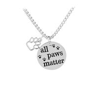 Toddmomy 2 Piezas Collar para Perro con Colgante All Paws Matter Juego de Accesorio de Joyería para Mascotas para Fiestas y Fotografías Decoración Creativa y Moderna para Perros Pequeños