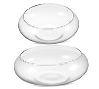 Toddmomy 2 Piezas Cuenca De Narciso Decoraciones De Tazón Bol Jarrones De Centro De Mesa Pecera De Cristal Peceras para Centros De Mesa Florero De Pecera Pisabro Vidrio Transparente