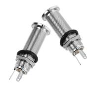 Toddmomy 2 Piezas De Guitarra Electrica Jack De Salida De Guitarra Jack De Entrada Para Eléctrica Conector Para, Bajo y Barril Metal Silver