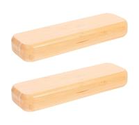 Toddmomy 2 Piezas Estuche para Bolígrafos de Bambú, Caja Organizadora | Tono Caqui, Dos Unidades, Uso Versátil para Obsequio y Presentación, Protección Portátil y Orden Natural