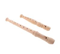 Toddmomy 2 Piezas Flauta Dulce Soprano Orificios Estilo Alemán y Inglés Instrumento Musical de Madera para Principiantes Portátil para Educación Musical