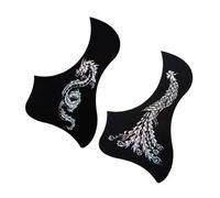 Toddmomy 2 Piezas Golpeador De Guitarra Para Guitarra De Diseño De Calcomanía Patrón De Dragón y Fénix Protección Flamenca Acústica