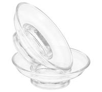 Toddmomy 2 Piezas Jabonera de Vidrio Redonda, Pequeña y Elegante para Baño