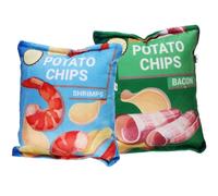 Toddmomy 2 Piezas Juguete Masticable para Perros Sonido, Bolsa de Patatas | Felpa Suave, Forma de Bolsa de Chips, para Cachorros y Juego Diario, Atrae Atención y Ayuda al Molar