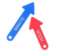 Toddmomy 2 Piezas Juguetes de Reloj Que se tiran a Mano pequeño Educativo aprendiendo mecánico reemplazo manecillas del Reloj Que Dicen la Hora Juguete de educación Infantil el plastico