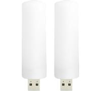 Toddmomy 2 Piezas Lámpara de Noche LED Efecto Llama, Luz White de Plástico Enchufe USB para Dormitorio y Sala de Estudio, Uso en Mesilla de Noche