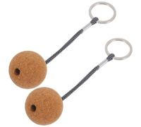 Toddmomy 2 Piezas Llavero Flotante de Barco Flotador de Llavero de Corcho Redondo Madera E Hierro Ligero y Flotante para Navegación y Kayak para Playa y Piscina