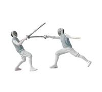 Toddmomy 2 Piezas Modelo De Muñeca De Esgrima. Figura De Gente Diminuta Diorama Personas Figuras Escenas En Miniatura Modelo Mini Personas Resina