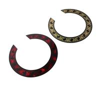 Toddmomy 2 Piezas Pegatinas Autoadhesivas para Sonido de Guitarra Clásica Diseño Floral y Rojo Accesorio Musical para Cubrir Imperfecciones