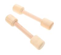 Toddmomy 2 Piezas Pesas de Madera para Equipamiento de Ejercicio para Pequeños Mancuernas de Madera para Actividades Físicas de y Coordinación Infantil