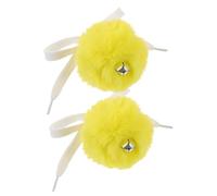 Toddmomy 2 Piezas Pompones para Patines con Campana Bola de Peluche Artificial Accesorios para Patinaje Línea para Mujeres y Niñas