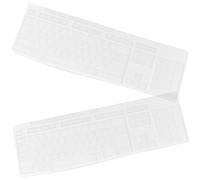 Toddmomy 2 Piezas Protector de Silicona para Teclado Funda Transparente Película Flexible Anti-Impactos y Antideslizante Compatible con Logitech para Hogar y Oficina