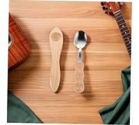 Toddmomy 2 Piezas Traditional Wooden Percussion Spoons Rhythm Music Sticks For Family Fun Montessori Musical Toy Instruments For And Parties