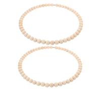 Toddmomy 2 Piezas Unidades Aros Decorativos Cuentas de Madera y Aro de Acero Inoxidable Artesanales Reutilizables para Arreglos y Marcos para Atrapasueños Bodas y Decoración Festiva