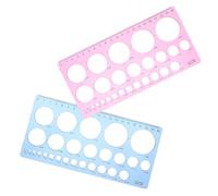 Toddmomy 2 Plantillas de Círculo para Dibujo Geométrico de Plástico, Regla Circular Multifuncional Portátil para Arte y Aprendizaje Escolar, Herramientas de Dibujo Prácticas